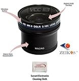 0.18x Wide Angle Fisheye Lens With Macro lens For The Nikon D90 D3000 D3100 D300 D700 WILL ATTACH DIRECTLY TO THE FOLLOWING NIKON LENSES 18-55MM, 55-200MM, 50MM