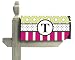 Monogram Peppy Pink & Green Polka Dot Magnetic Mailbox Cover - T