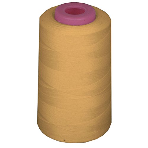 LA Linen 100% Polyester Cone Serger Thread, 6000-Yard, Gold (A100)