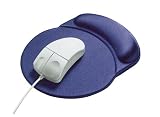 Electronics : Super - Gel "Race Track" Mouse Pad with Wrist Rest - Blue