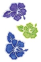 Wallies Wallpaper Cutouts 25 Tropical Flowers Hibiscus