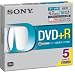 Sony DVD+R 4.7GB データ用 16倍速対応 ホワイトプリンタブル 5枚パック 5DPR47HPSHの画像