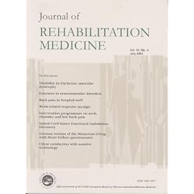 Click here to buy Journal of Rehabilitation Medicine - Incls Supplements by .