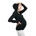 Be! Mama Umstandsshirt, Stillshirt mit Kapuze, 3 FARBEN, Modell: IMAN