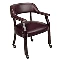 Office Star Faux-Leather Office Guest Chair - Burgundy