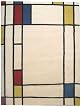 Homage to Mondrian: Trafalgar Boogie - 100%wool area art rug