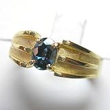 14K Sapphire Man's Ring