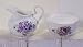 English Bone China Creamer & Open Sugar Set - Violet Decor