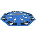 4 Fold Blue Table Top Blackjack Texas Holdem Poker 48"