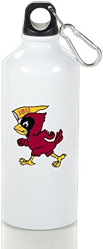 ZOENA Iowa State University Portable Aluminum Travel Water Bottle White With Carabiner Hook,400-600ml /6.5OZ
