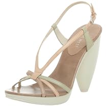Nine West Women's Quizoup Sandal,Orange Multi,6 M