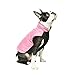 Gooby - Wind Parka, Fleece Lined Small Dog Jacket Coat Sweater with Water Resistant Shell and Leash Ring, Pink, Large