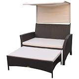 Polyrattan-Strandkorb  Lubango II , Fb. gold/braun