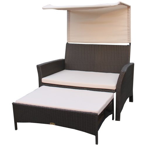 Polyrattan-Strandkorb 