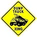 DUMP TRUCK CROSSING construction warn sign