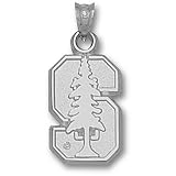 Stanford University S W/Tree Pendant (Silver)