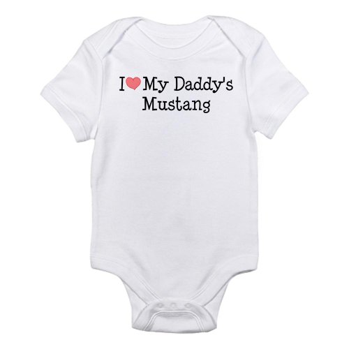 CafePress Infant Bodysuit - I Love My Daddy's Mustang Infant Bodysuit