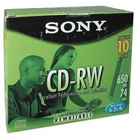 Click here to buy Sony 10 Pack CD-RW Blank CD Media by Sony.