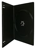 Electronics : Single Slim (7mm) DVD Cases Black Qty 100 -DVD-S-SL