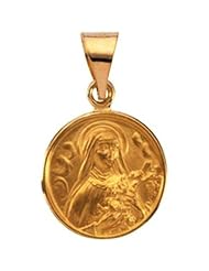 24.5mm St. Theresa Medal in 18k Yellow Gold