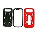 Red and Black Kickstand Hybrid Silicon Rubber Gel Hard Plastic Cover Case with Stand