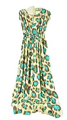 Cotton  Sleeveless Leopard Print  Ball Gown  Dress