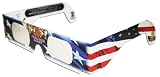 3D Fireworks Glasses July4th Patriotic Flag Design, See Starbursts In Every Point Of Light, Pack of 10