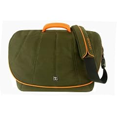 Crumpler Laptoptasche Beancounter, black olive/dark orange leather, 47 x 37 x 17 cm