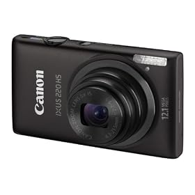 Canon IXUS 220 HS - Black (12.1MP, 5x Optical Zoom) 2.7 inch LCD