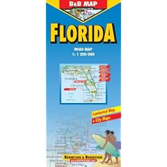 B&B Florida 1:1 200 000. Road Map. Laminierte Stra�enkarte.