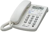 Remanufactured Panasonic KX-TSC14W Corded 2-Line Phone with Caller ID (White)