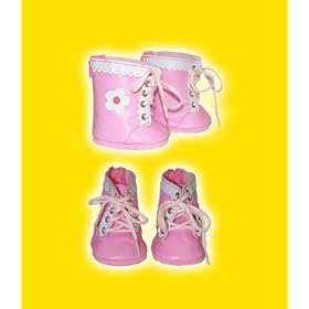 Pink Floral Boots clothes fits 12