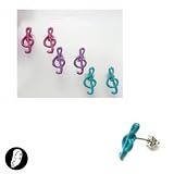 SG PARIS BOUCLES D OREILLES TIGE SET CARTE X6 METAL PEINTT L:l:H:D:Cm MULTICOULEUR