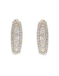 14k White Gold 0.68 Carat Diamond Mini wrap Earrings