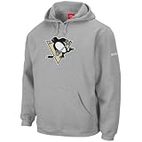Pittsburgh Penguins Grey Playbook Fleece Hooded Sweatshirt (Large)