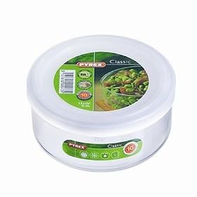 Pyrex Round Dish with Plastic Lid, 0.5L