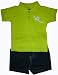Rocawear Infant Boys 2 Pc. Outfit Polo Shirt & Denim Shorts Size 3/6 Months