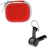 LG HBM-585 Wireless Silm Bluetooth Headset + GTMax Red Bluetooth Carrying P ....
