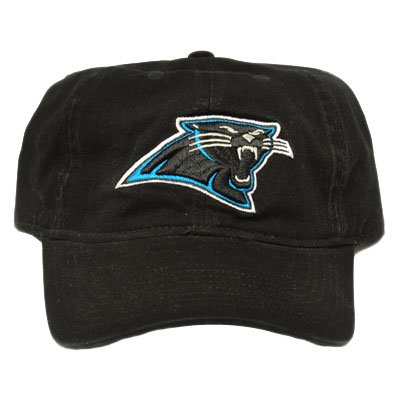 NFL CAROLINA PANTHERS BLACK GARMENT WASHED NEW HAT CAP