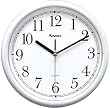 10" WHT Plas Wall Clock