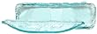 Spanish Recycled Textured Glass Small Crescent Bowl 17 1/2"x5 1/2"x2 1/4"H