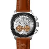 Timberland QT712.23.03 Mens Glenwood Silver Dial Brown Leather Strap Watch
