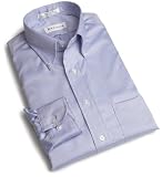  : Van Heusen Men's Long Sleeve Easy Care Pinpoint Oxford Solid Shirt, Light Blue, 15 - 32/33