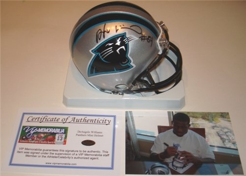 DeAngelo Williams Autographed/Hand Signed/ Autographed Carolina Panthers Mini Helmet