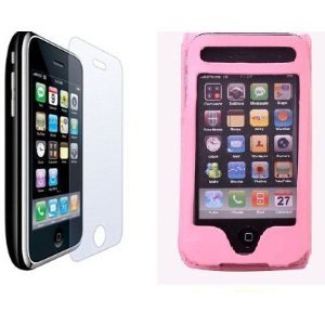 Durable Leather iPhone Case with Magnetic Flip Top !!Pink!! + 6x Clear Screen Protectors Durable Leather iPhone Case with Magnetic Flip Top !!Pink!! + 6x Clear Screen Protectors