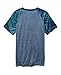 Under Armour Kids Boys' UA Tech Logo Novelty S/S Tee, Slate Blue/Tahitian Teal, LG (14-16 Big Kids)