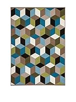 Alfombra Stella 600 (Multicolor/Turquesa)