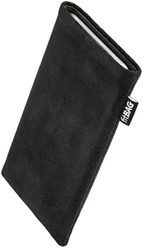 fitBAG Classic Black custom tailored sleeve for Wiko Highway Signs (Neu Oktober 2014). Genuine Alcantara pouch with integrated MicroFibre lining for display cleaning
