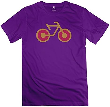 Fashion Racing Bike Tee - Male's Casual T-shirt Purple Size L