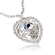 Large 1.5" Swarovski Crystal Heart Pendant Necklace Fashion Jewelry